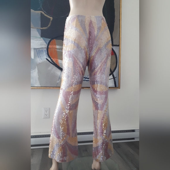 💖 Host Pick 💖 Escada | Sequin and Bead Embellished Silk Pants - Picture 3 of 15